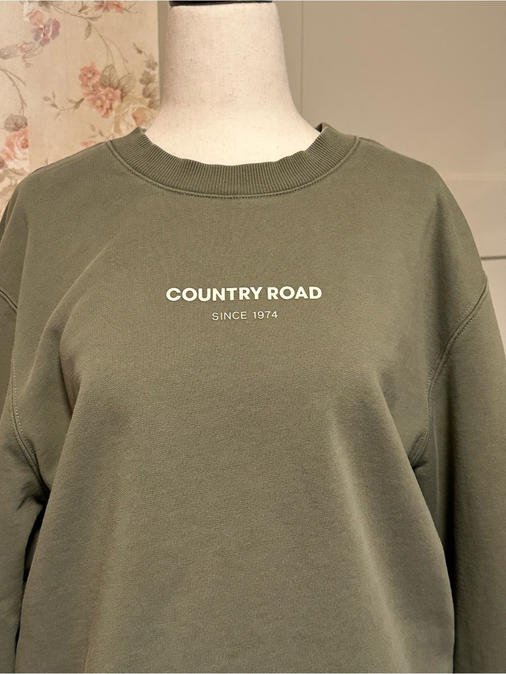 Country Road Sweatshirt Heritage Green - Size L - 100% Cotton Crew neck - Picture 2 of 8